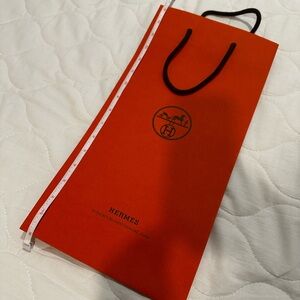 Hermes Vibrant Orange Gift Bag
